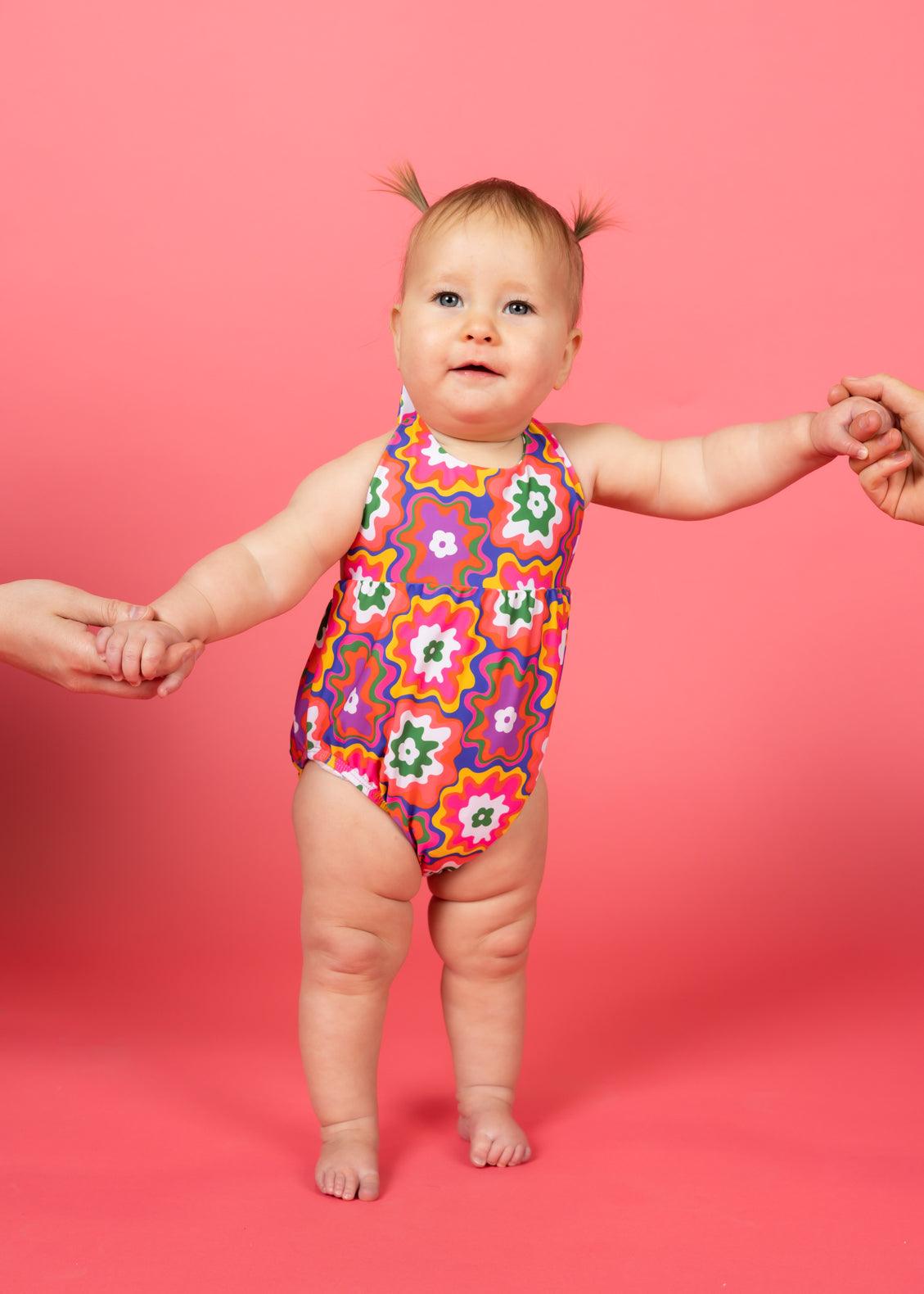 Psychedelic Flower Baby Romper One Piece