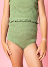 Teen Girl High-Waisted Swimsuit Bottoms - Meadow Green