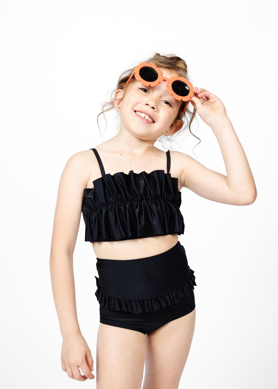 Kortni Jeane - Crop Top Swimsuit - Two Piece Mix&Match Swimwear for Women,  Teens, Juniors Black, X-Small: Buy Online at Best Price in UAE 