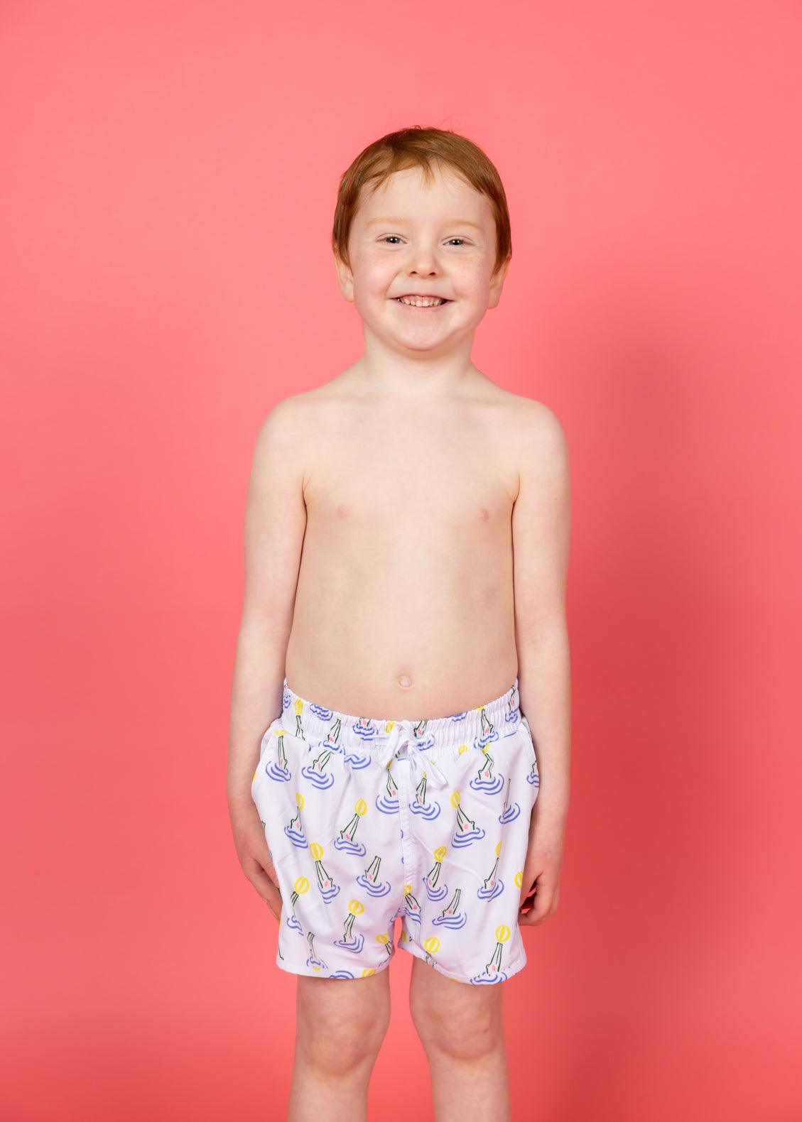 Boys Retro Swim Shorts | Kortni Jeane 🦄 | Mix n’ Match Swimsuits