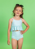 Girls High-Waisted Swimsuit Bottoms - Spearmint